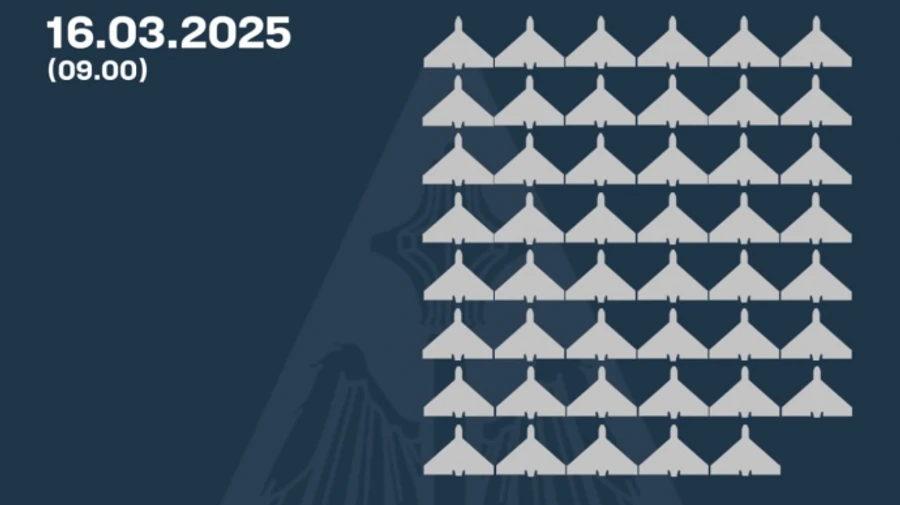 РФ атаковала 90 беспилотниками: половина сбита