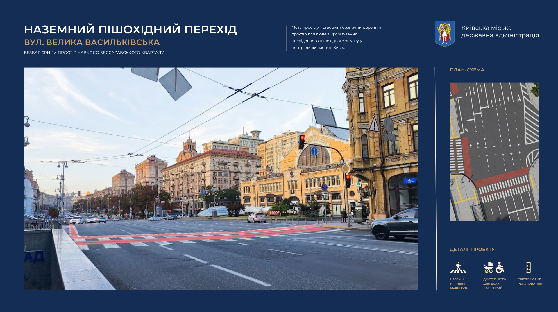 У Кличка пообіцяли облаштувати 6 наземних переходів на Бессарабській площі у Києві