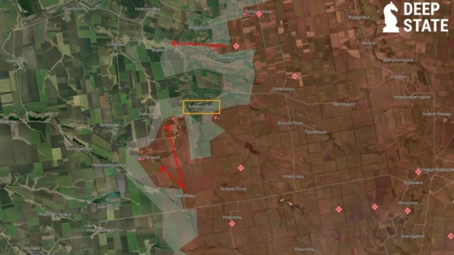 Ukraine's General Staff confirms fighting in two villages in Dnipropetrovsk Oblast but denies Russian occupation