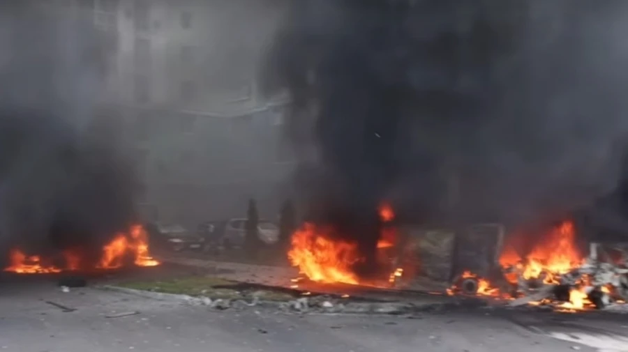 Footage of first minutes after Russian strike on Kharkiv released – video