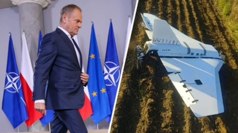 What is the goal of Russia's mass drone attack on Poland and how should NATO respond?