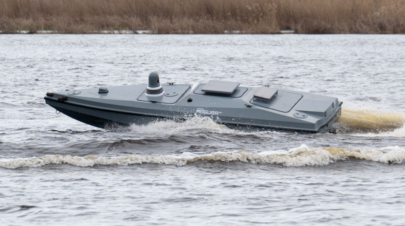 Magura naval drones equipped with interceptor UAVs – video