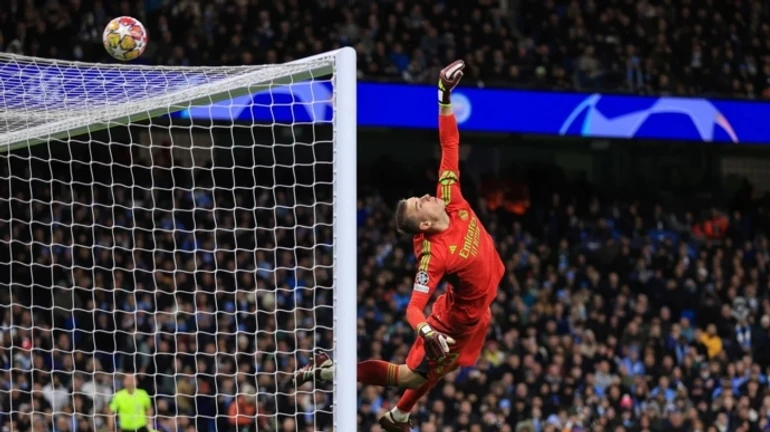 Ukrainian goalkeeper secures Real Madrid's spot in Champions League semi-finals 