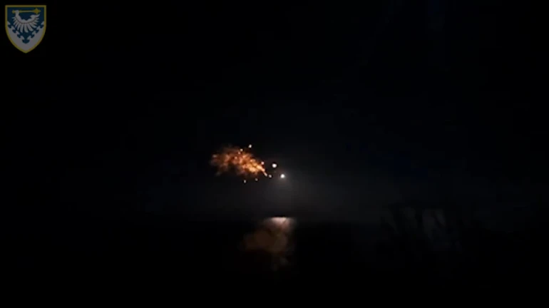 Air Force Commander shows New Year's Eve Shahed shooting – video