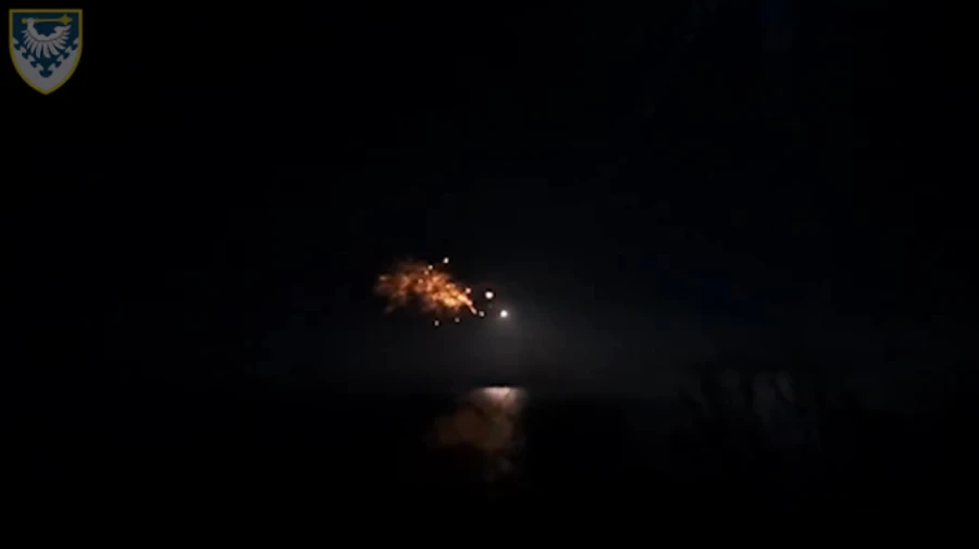 Air Force Commander shows New Year's Eve Shahed shooting – video