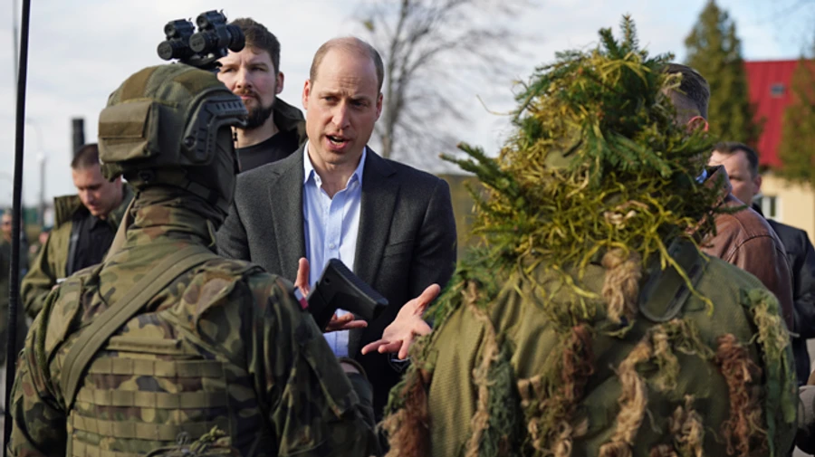 Prince of Wales visits military on border of Poland and Ukraine