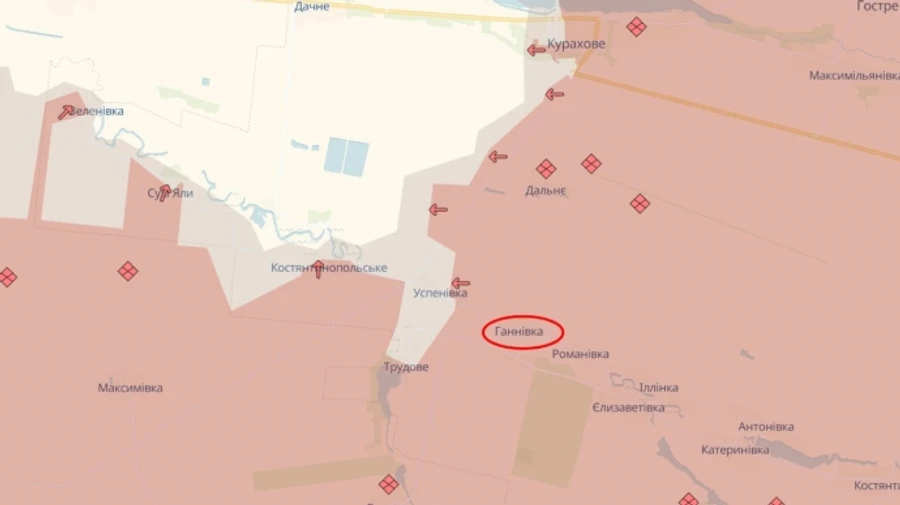 Росіяни окупували Ганнівку на Донеччині та просунулись біля 9 населених пунктів – DeepState