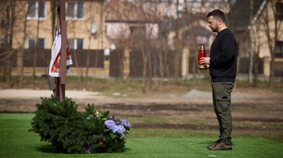 Zelenskyy in Bucha: Russia made hatred its ideology to initiate such acts of aggression – video