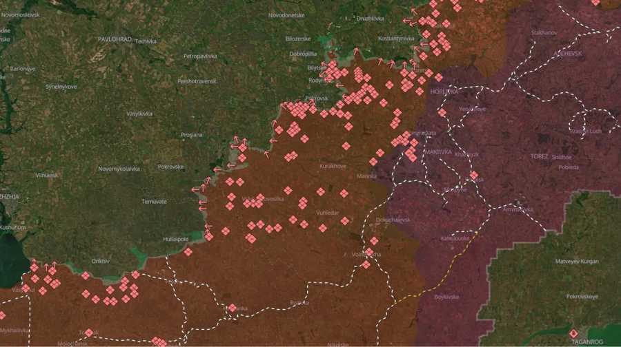 DeepState: Россияне продвинулись в трех населенных пунктах в Донецкой области и Запорожье