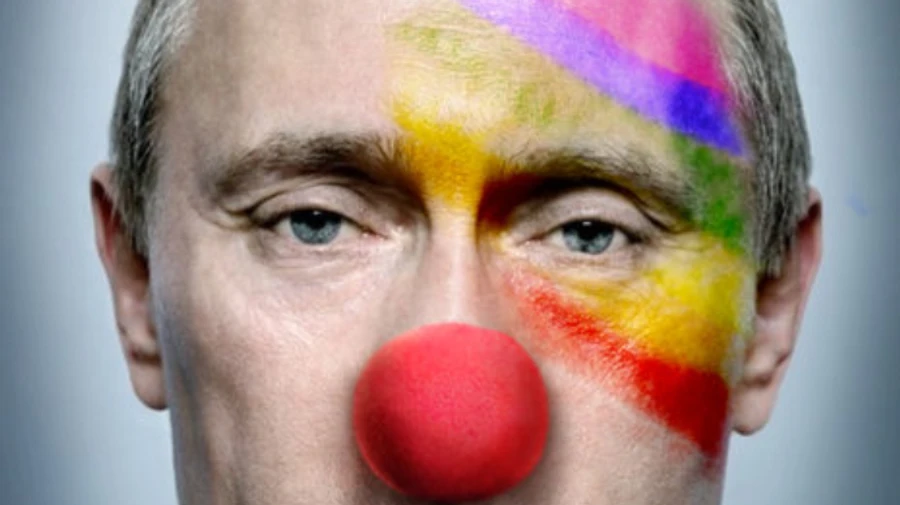 Посольство РФ погрожує судом газеті, яка опублікувала мем про Путіна-клоуна з ЛГБТ-прапором