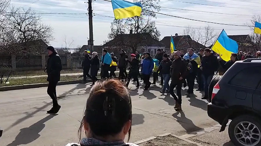 В Херсонской области проходят митинги против оккупанта: 14 марта вышла Белозерка