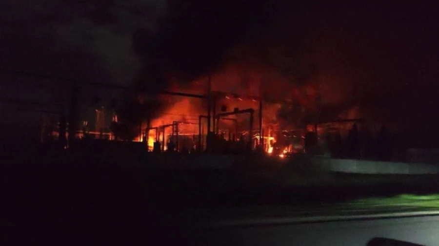 Fire breaks out at energy facility in Russia's Smolensk Oblast after drone attack