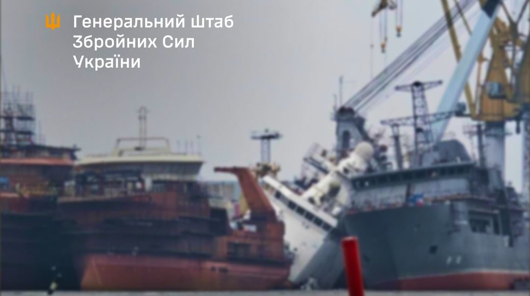 Ukrainian forces strike Russian combat icebreaker