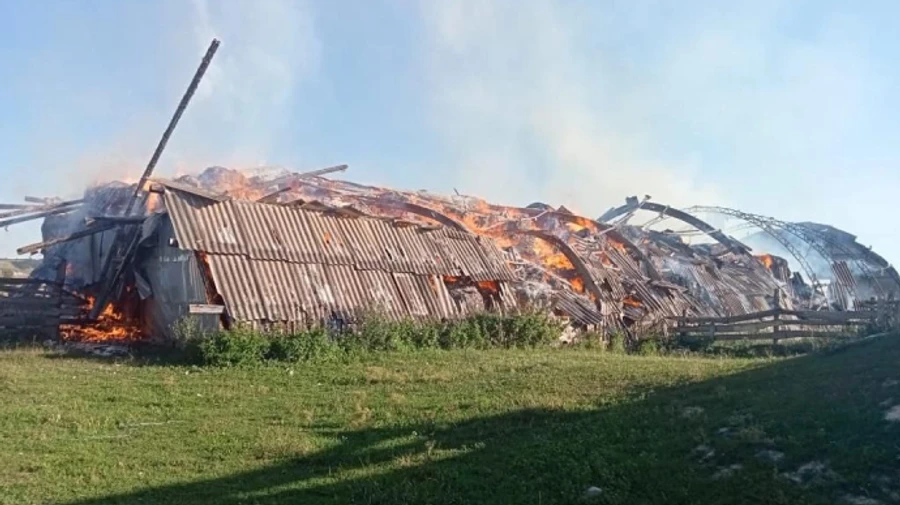 Russians shell Sumy region, causing one fatality and setting fire to farm 