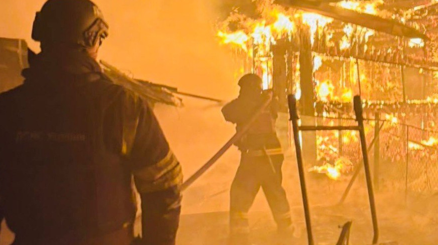 Russians attack energy facilities in Poltava Oblast, fires raging