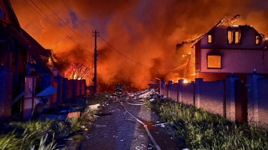 Largest ever Russian attack on Ukraine kills 12 and injures over 60 people