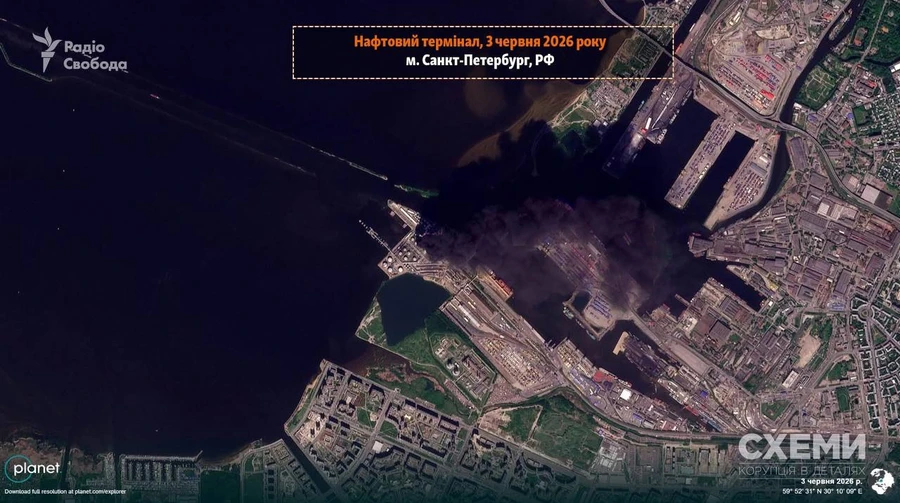 Удар по нефтяному терминалу в Петербурге: спутниковый снимок показал последствия