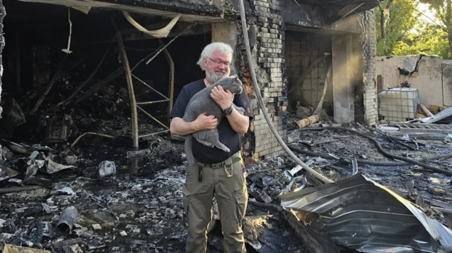 Russians hit courtyard of famous volunteer in Kharkiv