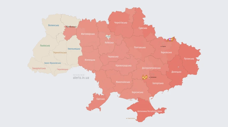 Росія масовано атакує Україну безпілотниками: тривога у більшості областей