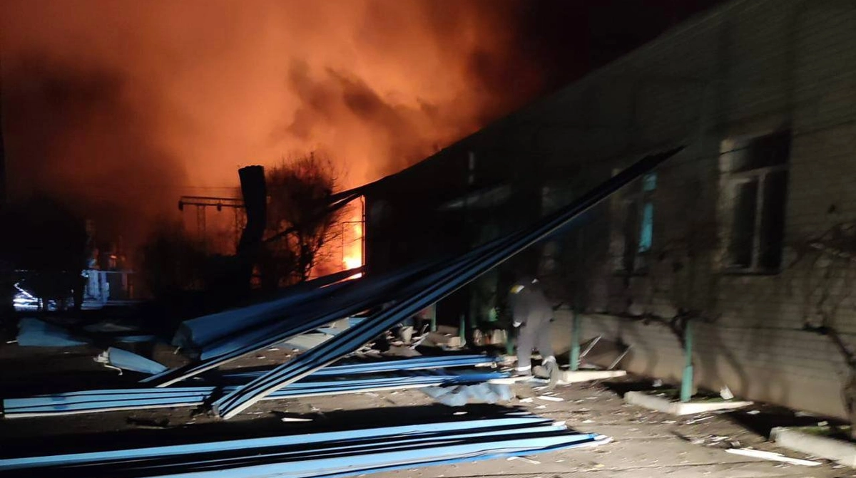 Russians attack energy facility in Odesa Oblast, causing fire and power cuts