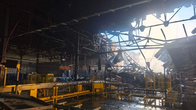 Russian strike hits Ukrposhta sorting hub in Kharkiv