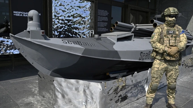 Ukraine's Sea Baby naval drones struck Russian helicopters and aircraft in Kerch Bay – video