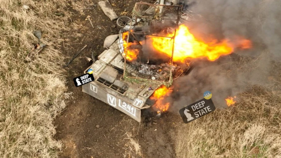 Analysts release footage of destroyed Russian convoy on Vuhledar front