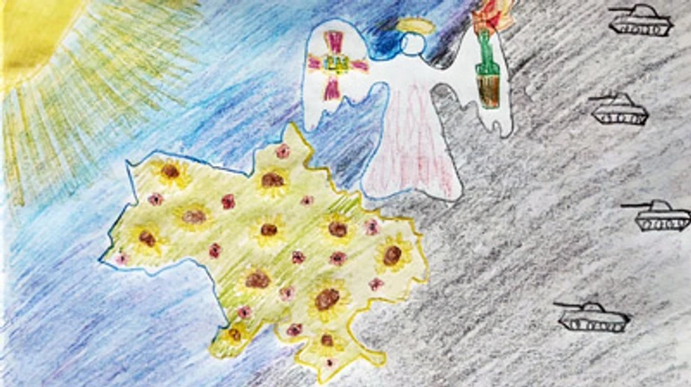 Україно, витри сльози! Ти сильна! Діти малюють війну