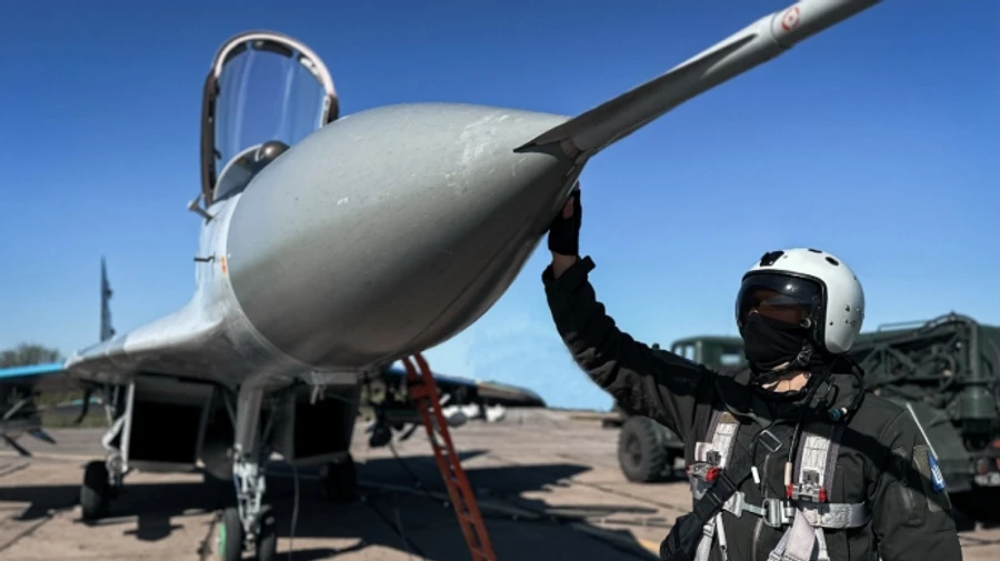 Air Force posts footage of MiG-29 fighter pilot destroying Russian Shahed drone at night
