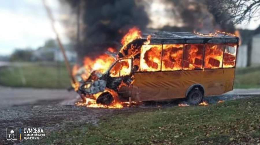 In Sumy Oblast, an enemy drone hit a minibus, the carrier is suspending traffic to the community
