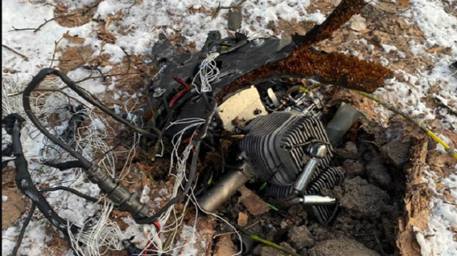 Fragments of downed drone found in Kyiv