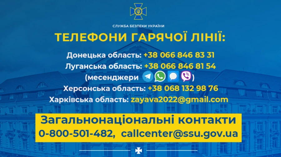 СБУ закликає мешканців деокупованих територій зберігати всі докази агресії окупантів
