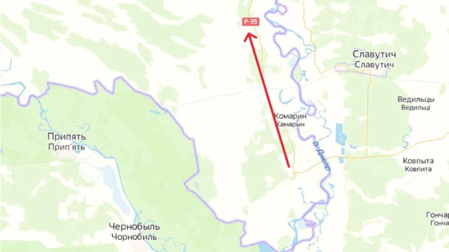 Movement of 100 Russian military vehicles away from Chernobyl seen in Belarus