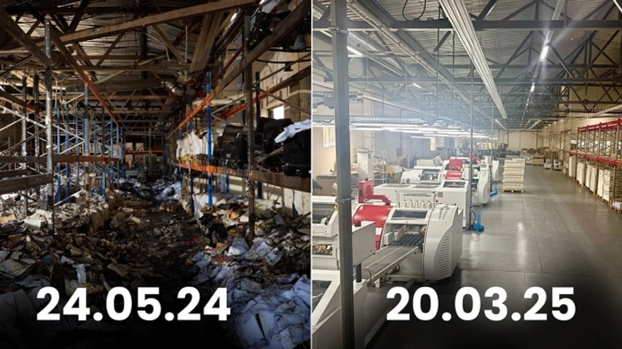 FactorDruk printing house in Kharkiv reconstructed after Russian attack in May 2024