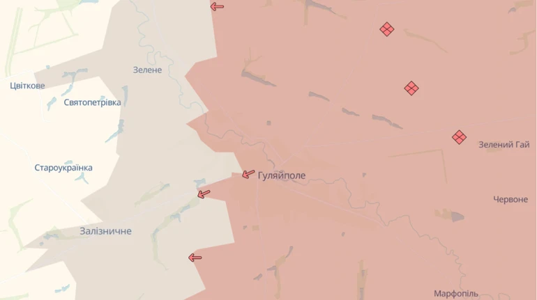 DeepState: Ворог просунувся поблизу Гуляйполя