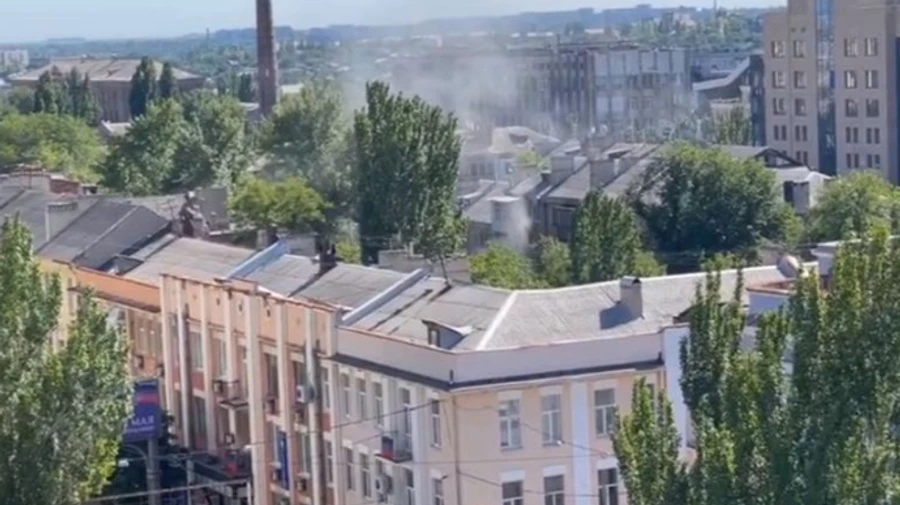 Explosions near Pushylin's administration building in the centre of Donetsk
