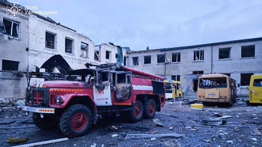 Russians twice attack firefighters putting out fire in Kharkiv Oblast – photos