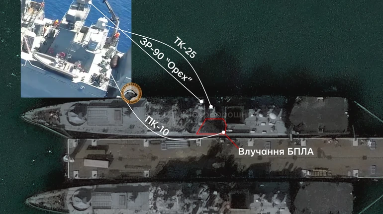 Российский Адмирал Эссен после атаки украинских дронов не может запускать Калибры – источники