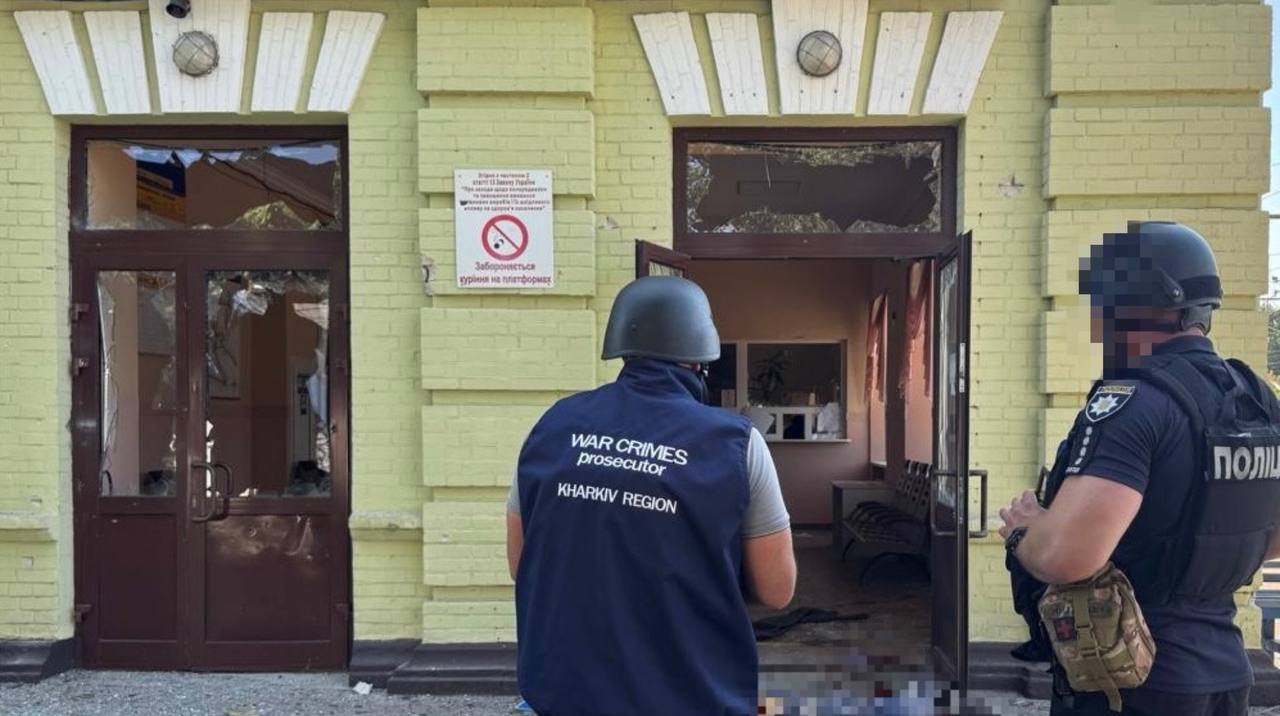 Two killed and eight injured in Russian drone attack on railway station in Kharkiv Oblast