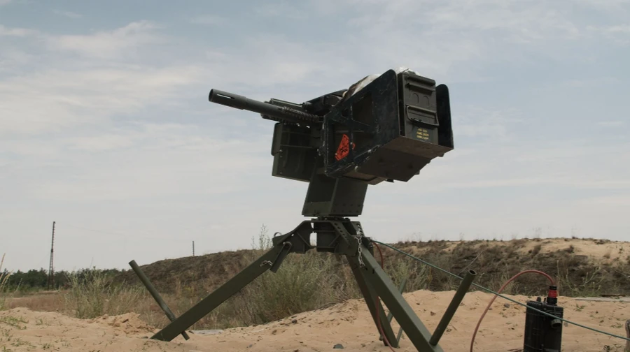 Ukrainian-made Buria turret with 2 km engagement range integrated with Ardal ground robot