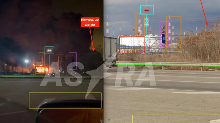 Після атаки дронів у Краснодарському краї РФ горить нафтобаза