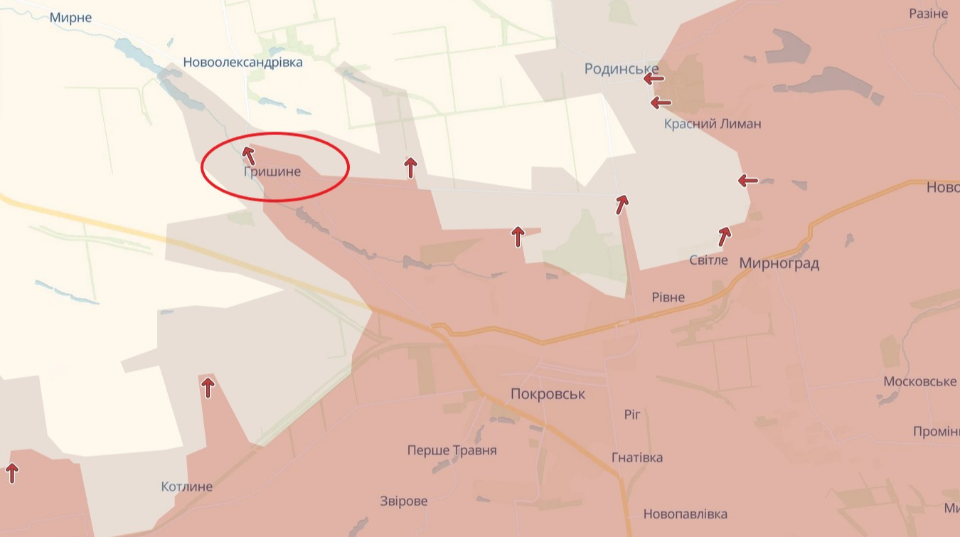 DeepState: Росіяни другий день поспіль просуваються у Гришиному