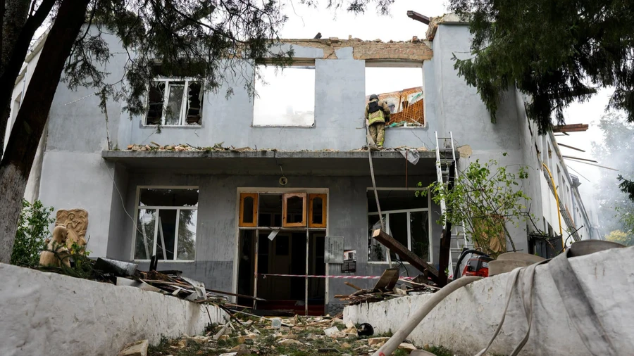 Damaged building at Rivne university unfit for teaching after Russian drone strike, minister says – photos