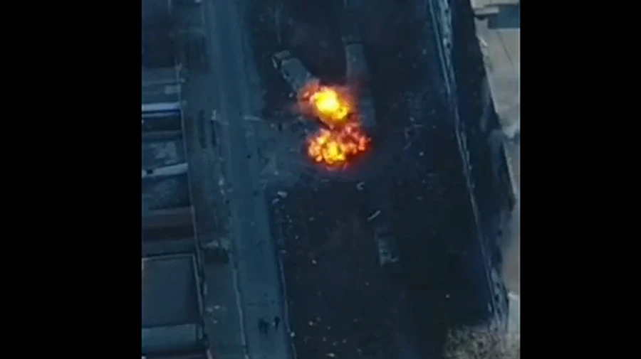 Азовцы уничтожили ББМ и 3 грузовика оккупантов 