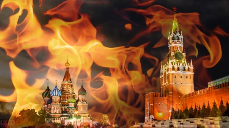 У центрі Москви горить Міноборони