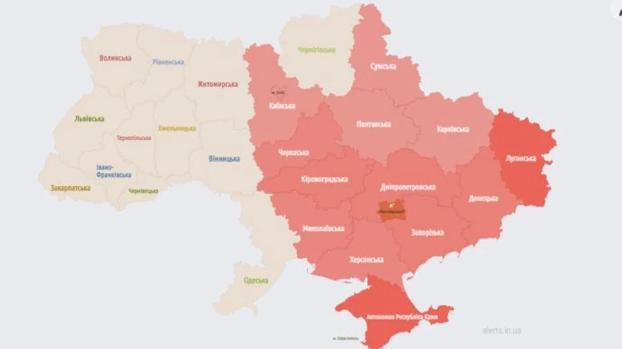 Украину атакуют Шахеды, во многих областях воздушная тревога