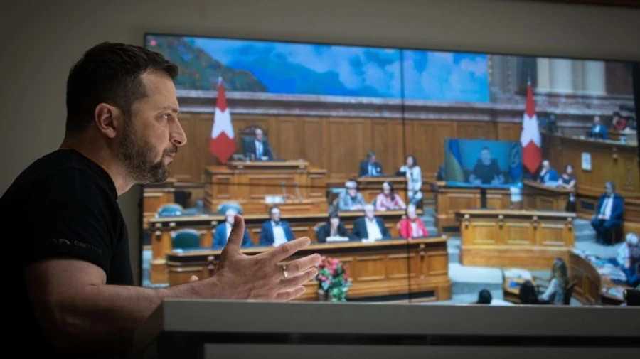 Zelenskyy calls on Swiss parliament to allow re-export of weapons to Ukraine
