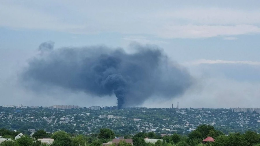 Missile attack on machine-building plant reported in occupied Luhansk – photos