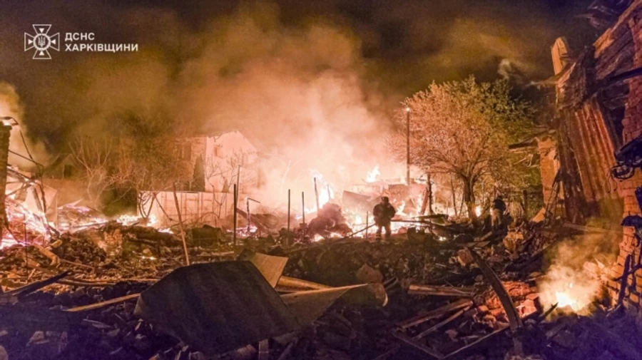 Russian Geran-2 drone strike on Kharkiv: residential buildings damaged, fires break out – videos