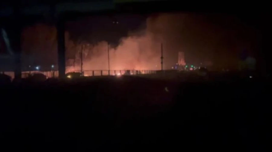 Air strikes by Russia on Ukrainian city of Brovary, people injured